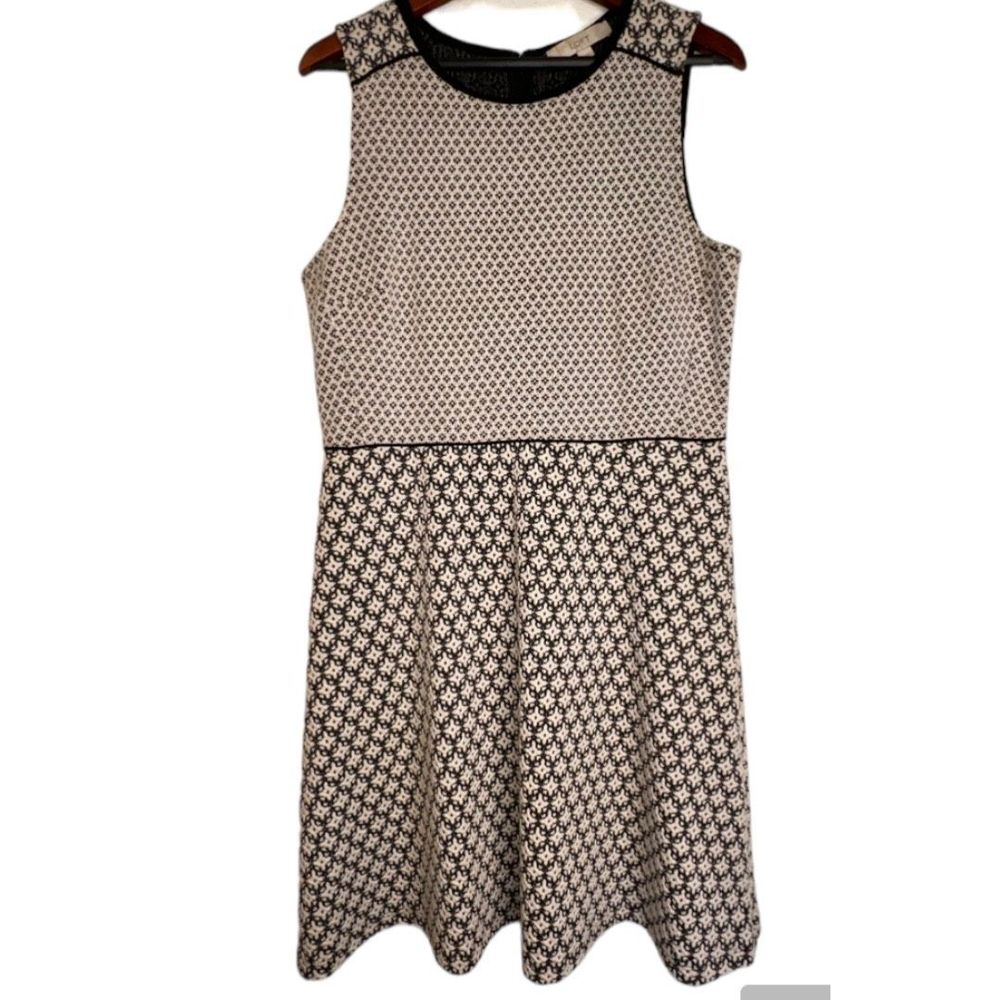 LOFT Womens 12 Boho Knit Soft & Modern Sleeveless Fit & Flare Cocktail Dress